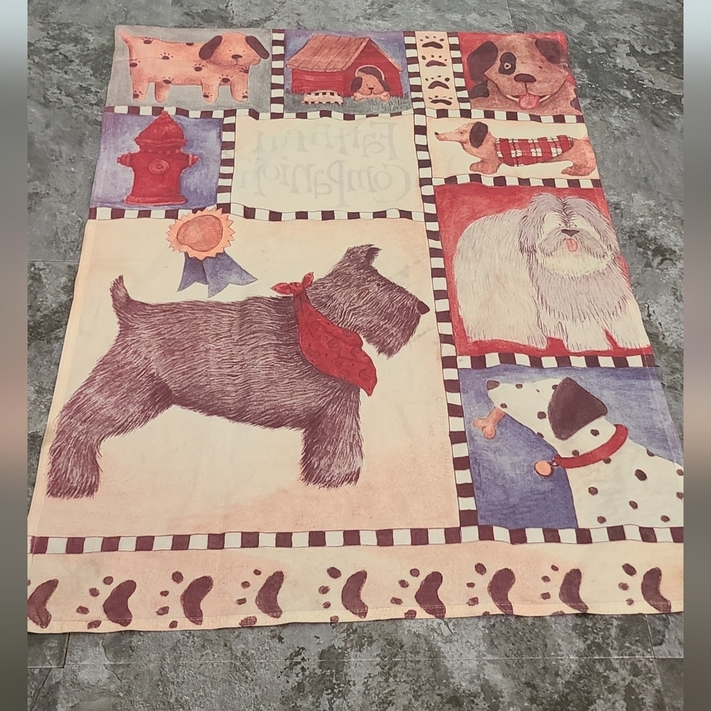 Toland Faithful companion dog summer garden Flag Size Length 34" width 22"
